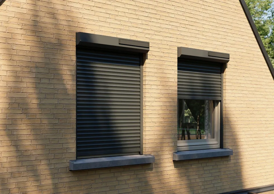 Rolluiken slaapkamer Antraciet